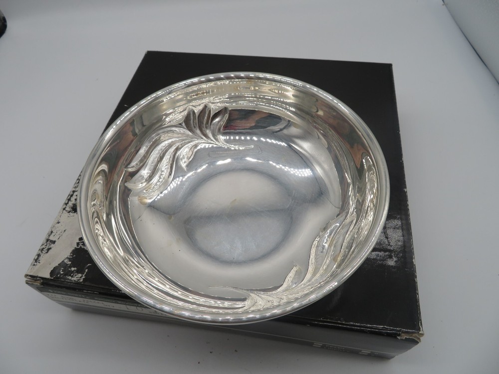 Kirk Stieff Felchi Silverplate Bowl Made In Italy 7" Original Box