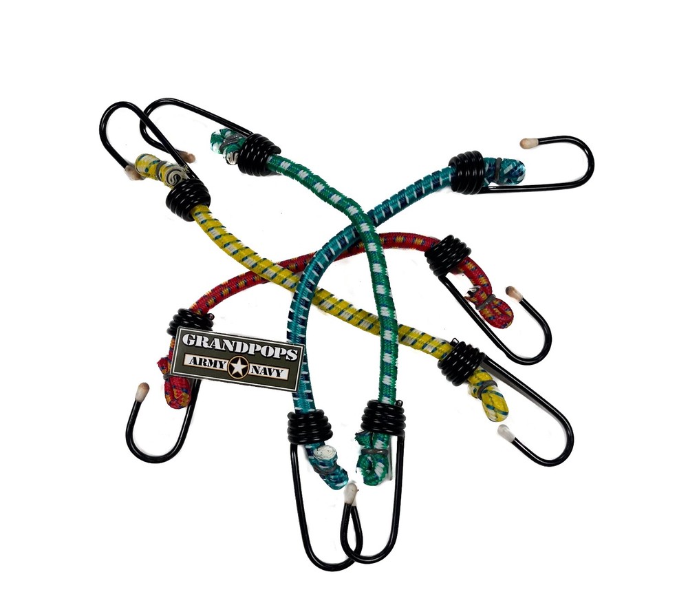 12" COLORED MULTI-PURPOSE BACKPACKING BUNGEE CORDS