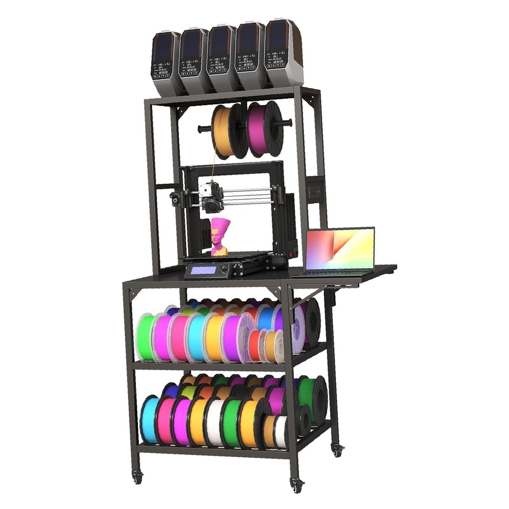 Printer Stand, Heavy Duty Printer Table Stand with Filament Storage