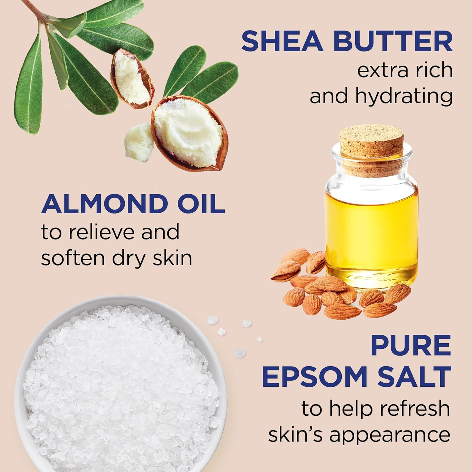 Foaming Bath with Pure Epsom Salt, Shea Butter & Almond Oil, 62.5 Fl Oz