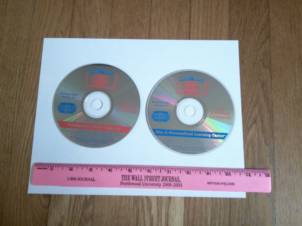 Reader Rabbit Personalized Math Ages 6-9 The Learning Company 2 discs