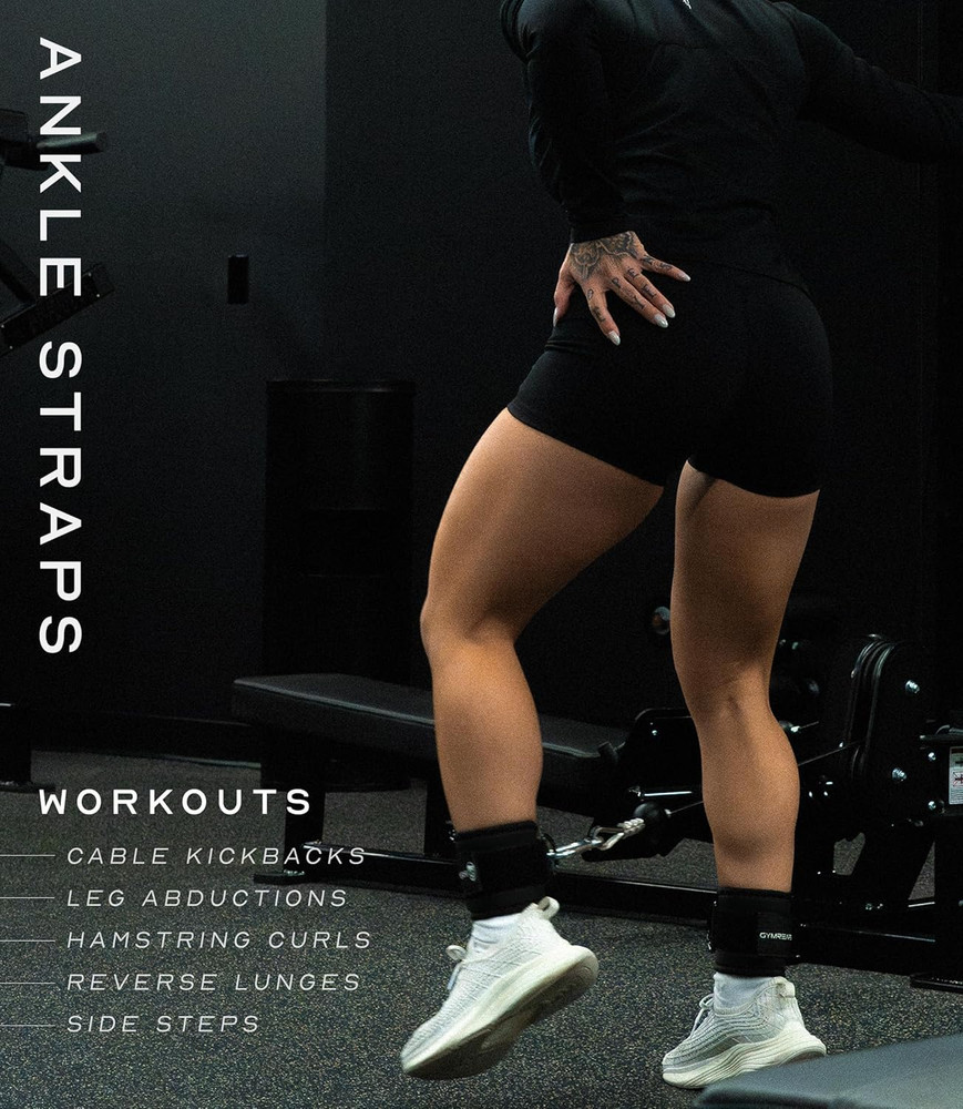 Ankle Straps for Cable Machine Kickbacks, Glute Workouts, Lower Body Exercises -