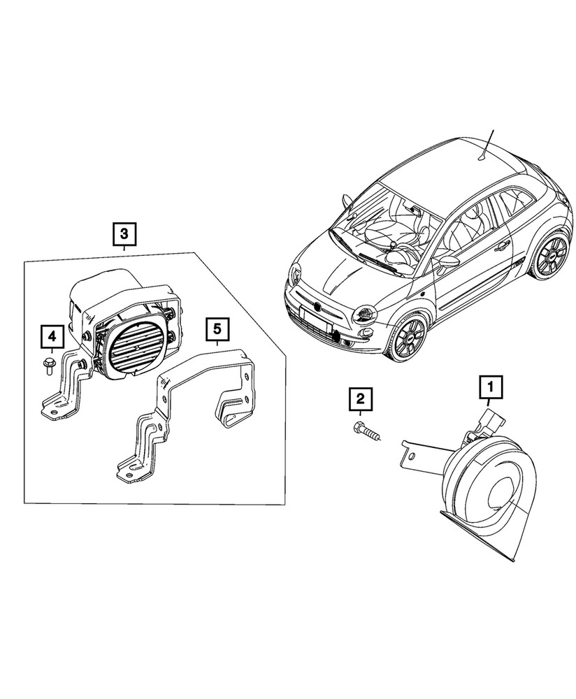 Genuine Mopar Horn 68667701AA
