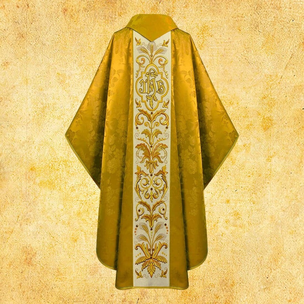 Embroidered chasuble "Verbum" gold