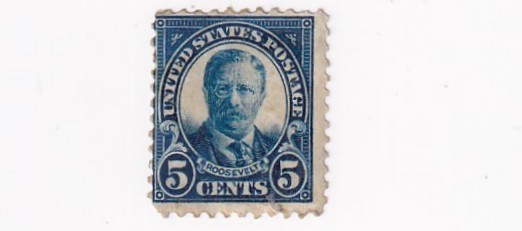 STAMP US SCOTT 637 "Roosevelt" 5 CENT 1927 USED - D