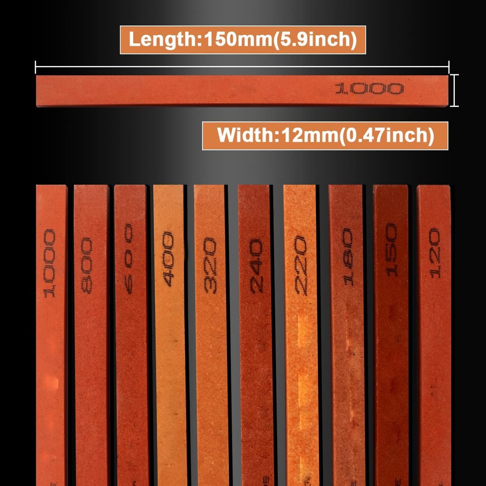 CBRIGHT 10pcs Sharpening Stone Set-10 Grit Assorted Sizes Whetstone Sharpener...