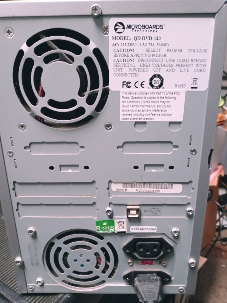 Microboards Technology CD - DVD Duplicator Quic Disc QD123 1:3 Disc Copier