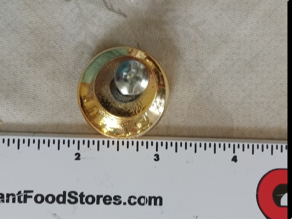 Knobs 29 Gold Tone Metal , 1" Round ~ with some screws Kitchen ~