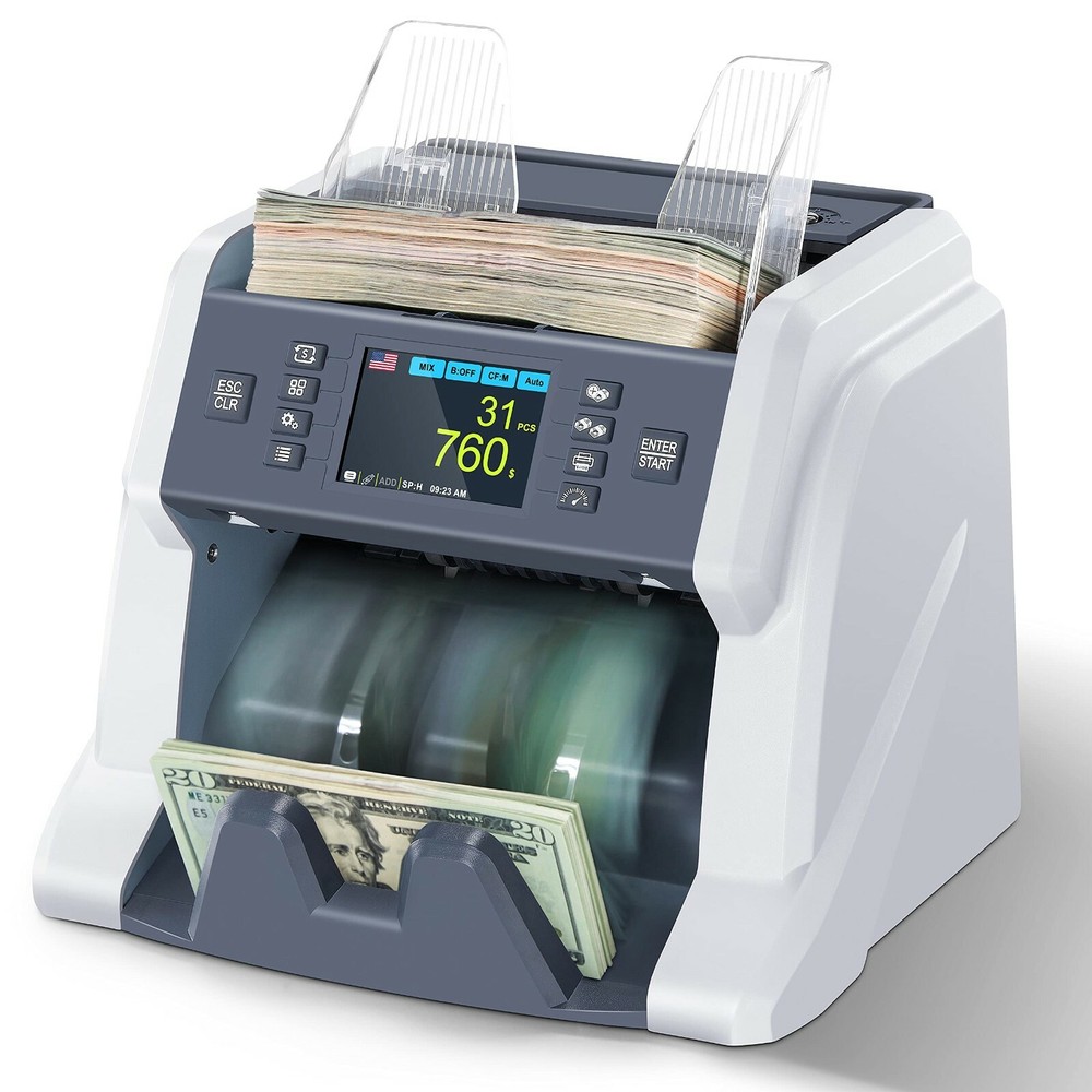 Mixed Denomination Money Counter Machine Value Counting Bill Counter