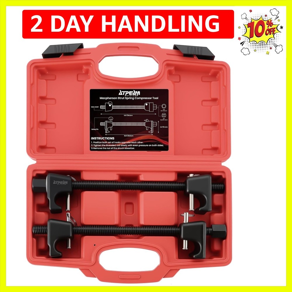 Macpherson Strut Spring Compressor 2pc Heavy Duty Coil Spring Compressor Stru...