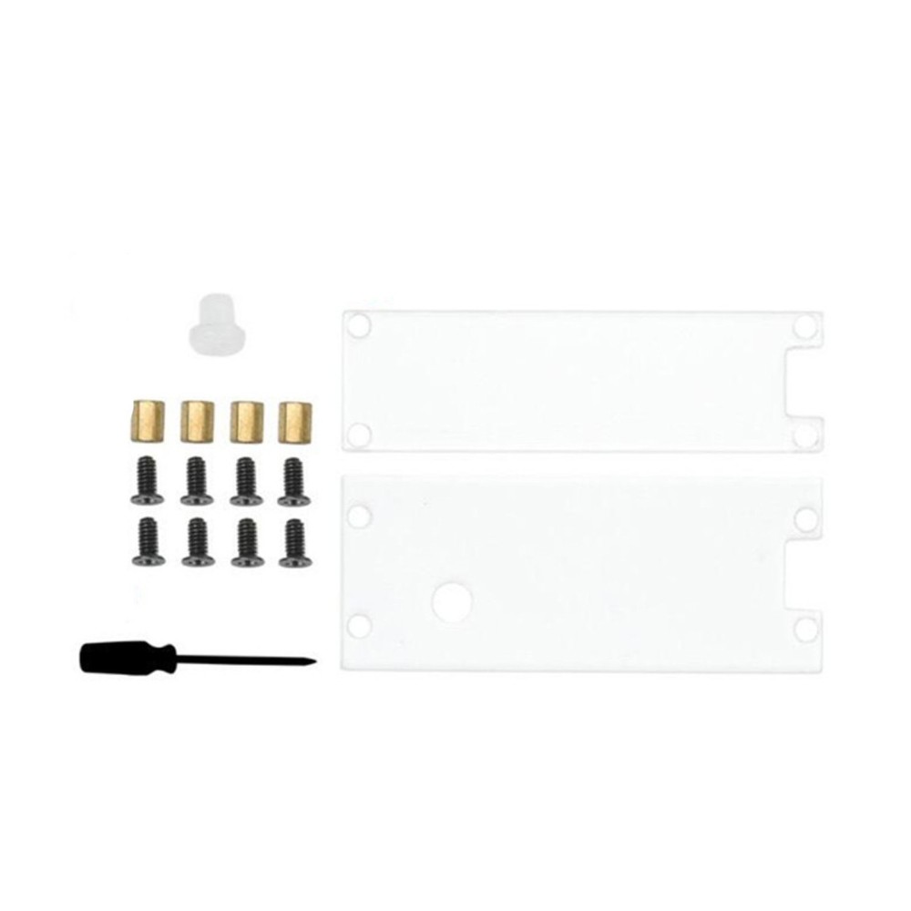 Clear Acrylic Top&Bottom Panel Case With Customs Key Cap for Raspberry Pi Pico H
