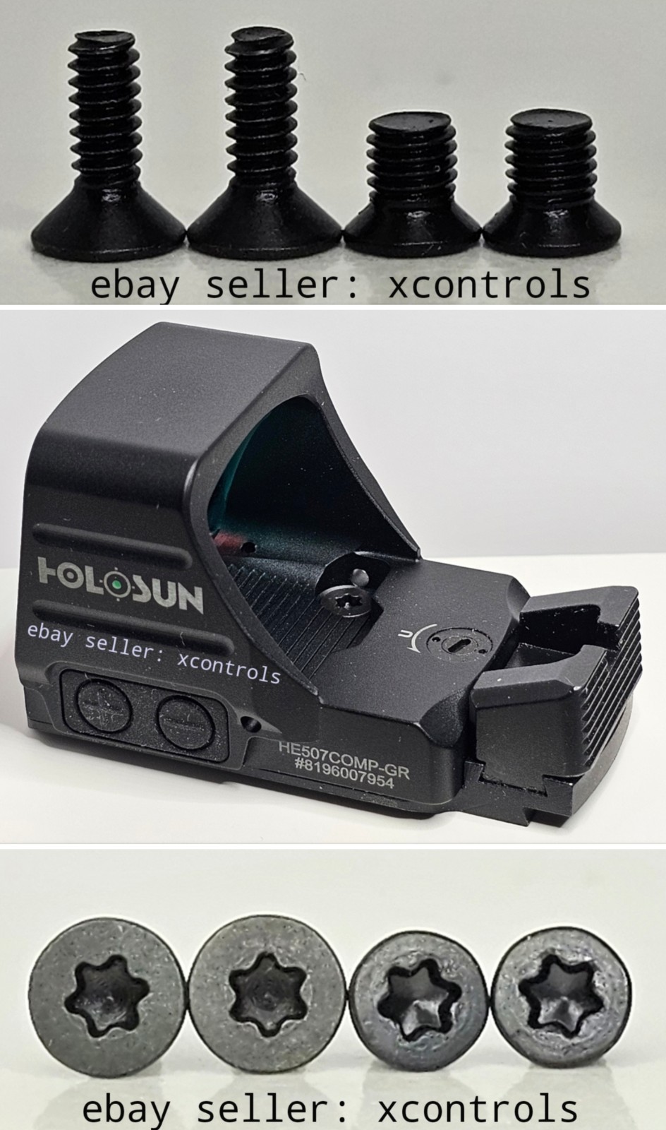 Holosun 507COMP / HS507COMP / 507 Comp screws & MAC 9 DS Comp Plate screws
