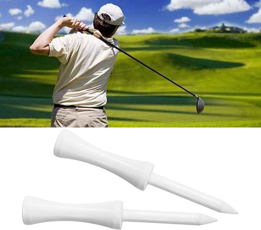 100 Count Step Down Wooden Golf Castle Tees for Consistent Tee Height