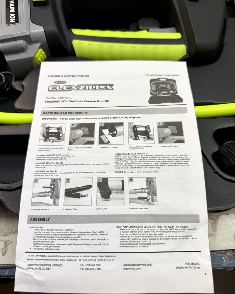 Alemite Flexzilla Grease Gun