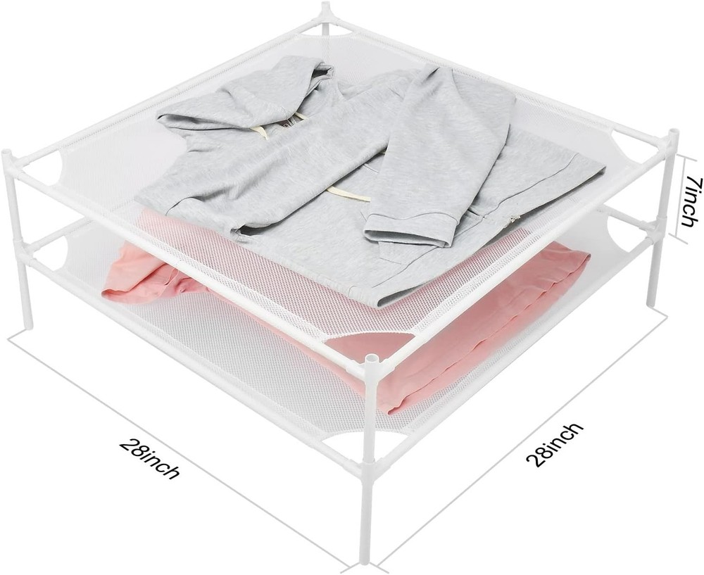 Clothes Drying Rack, 2 Tier Flat Sweater Drying Rack