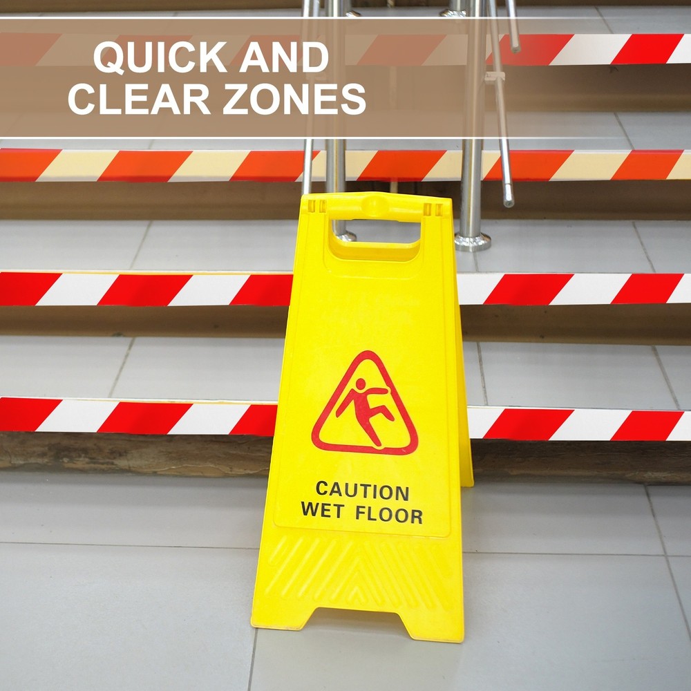 1.9"x110' Red/White Signage Tape