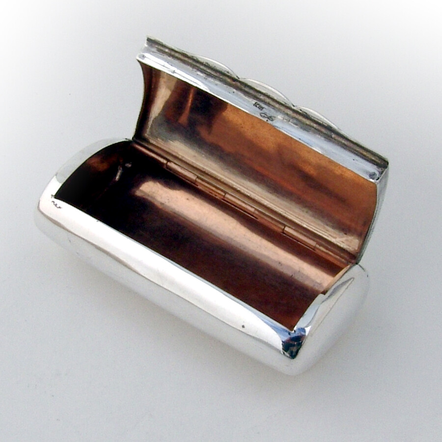 Swedish Snuff Box 830 Silver Mono AJ