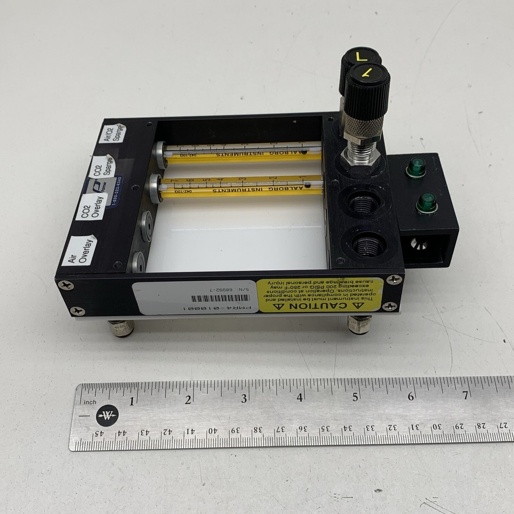 Cole Palmer PMR4-010001 Variable Area Panel Rotameter Flow Meter w/ Two Tubes