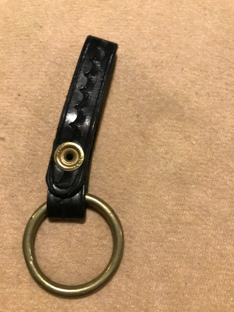 Tex Shoemaker Basket Weave Brass Snap, Brass Ring Baton/Light Holder