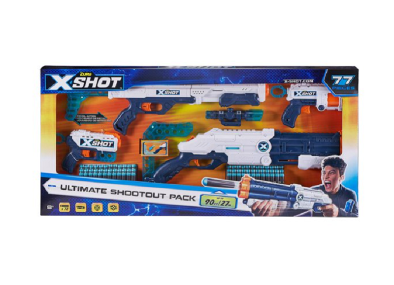 ZURU X-SHOT ULTIMATE SHOOTOUT PACK *DISTRESSED PKG