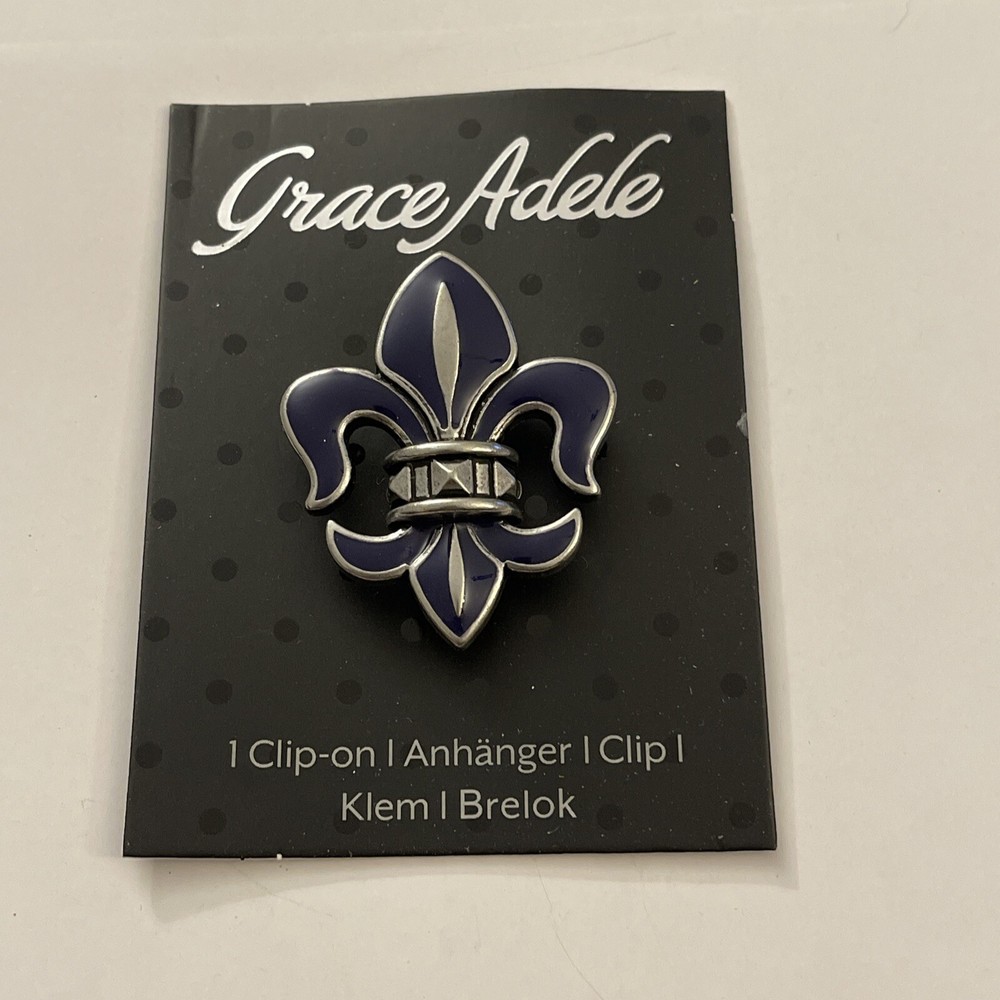 New Grace Adele Clip On Anhanger Blue J12