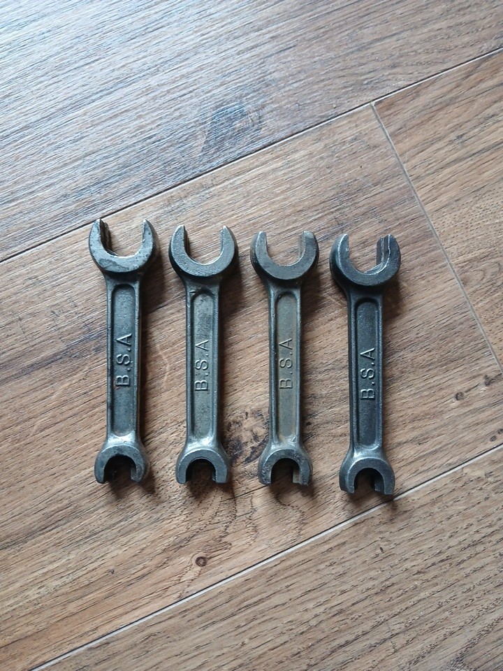 BSA Motorcycle Spanners x4 (Store box #3)