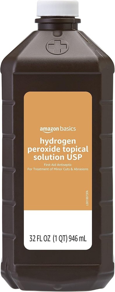 Amazon Basics Hydrogen Peroxide Topical Solution USP, First Aid Antiseptic for C