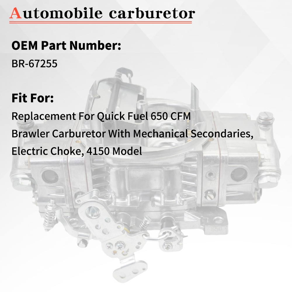 Carburetor For 4150 Holley Brawler 4 Barrel 650 CFM Double-Pumper Electric Choke