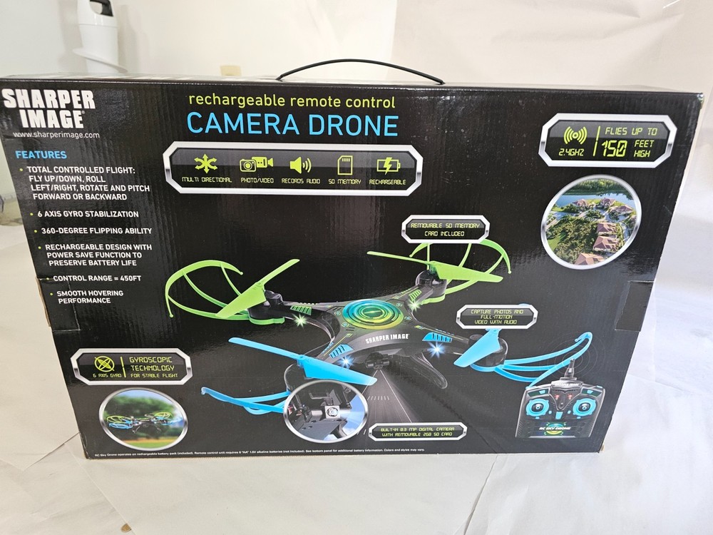 Sharper Image HD Video Streaming Drone w/Remote Control 2.4Ghz Transmitter