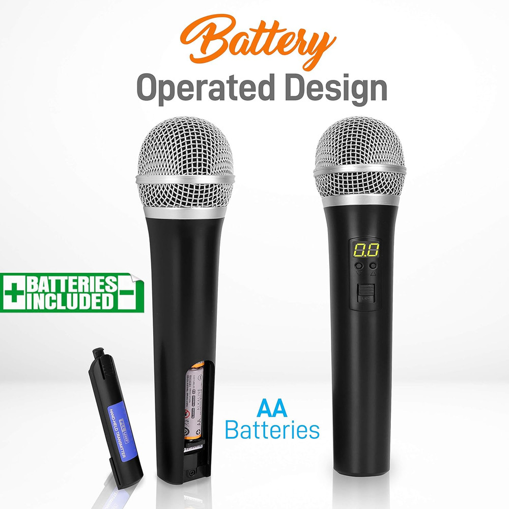 -PRO Professional Wireless Microphone System - Dual UHF Band, Wireless, Handheld