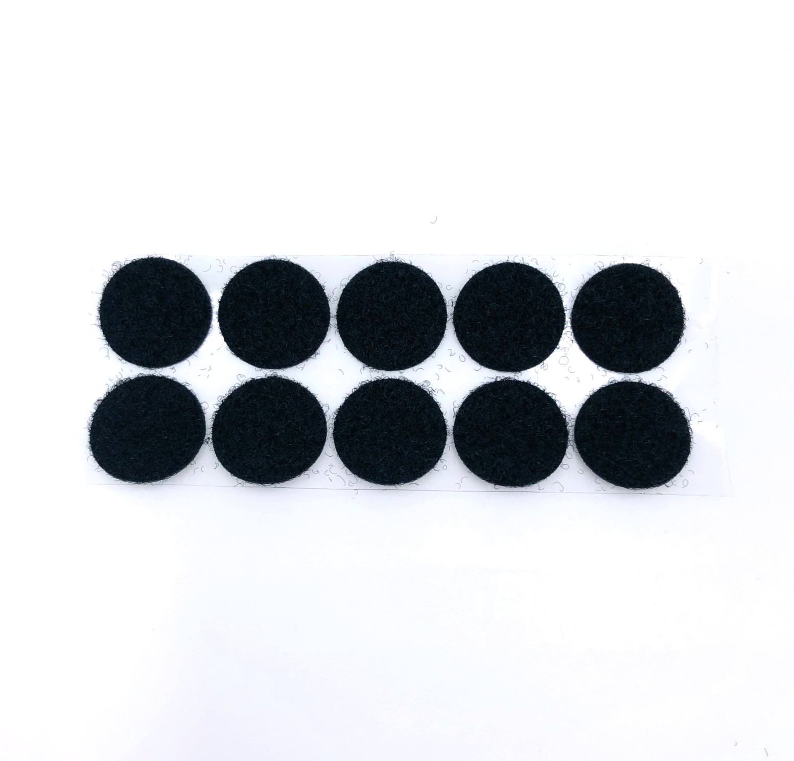 Hook and Loop Self Adhesive Dots Circles 3/4" Inch Diameter 10 Sets Black