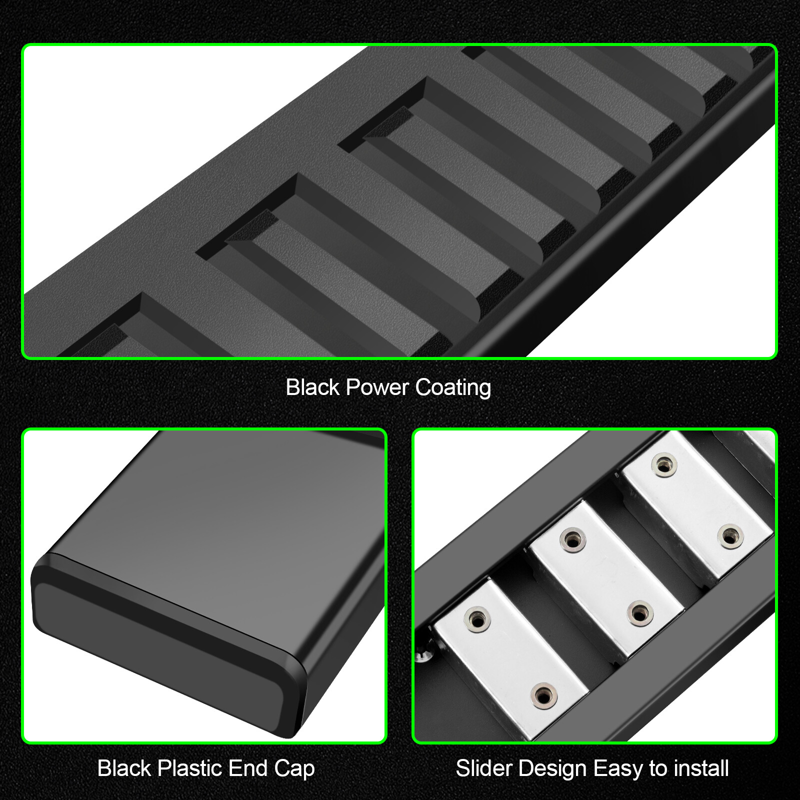 FIT 19-25 Ford Ranger super crew cab 6 inch Nerf Bar Running Boards Pickup BLK H