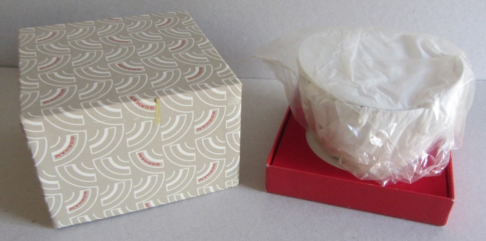 VTG~GORHAM EP YC348~SILVERPLATE BUTTER TUB/BARREL/BUCKET w/LID in ORIG BOX~NEW