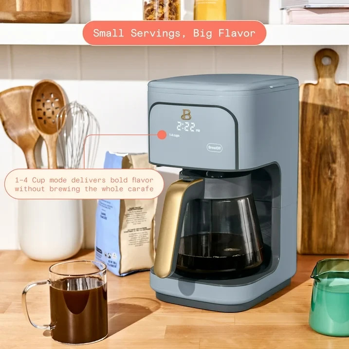 Beautiful 12-Cup Programmable Coffee Maker, Cornflower Blue by Drew Barrymore