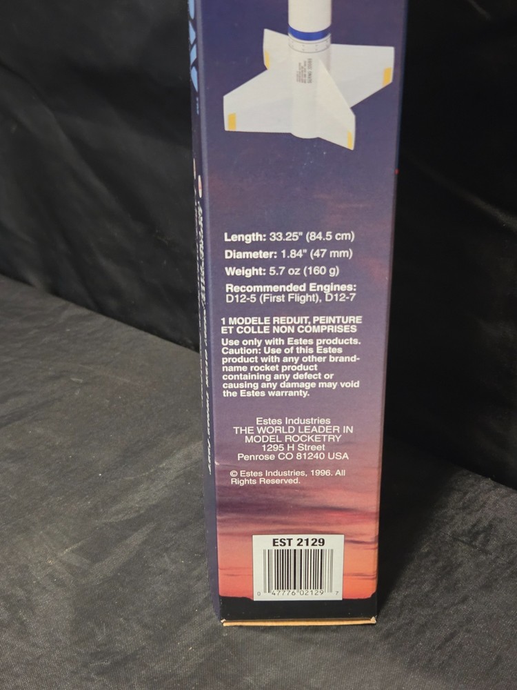 ESTES #2129 PYTHON Flying Model Rocket Kit - Explorer Series NEW
