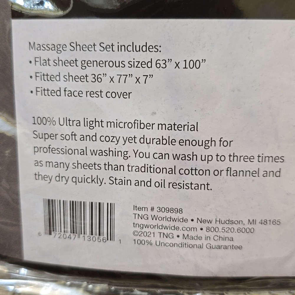 New ForPro Premium Microfiber Black Massage Table Sheet Set with Face Rest Cover
