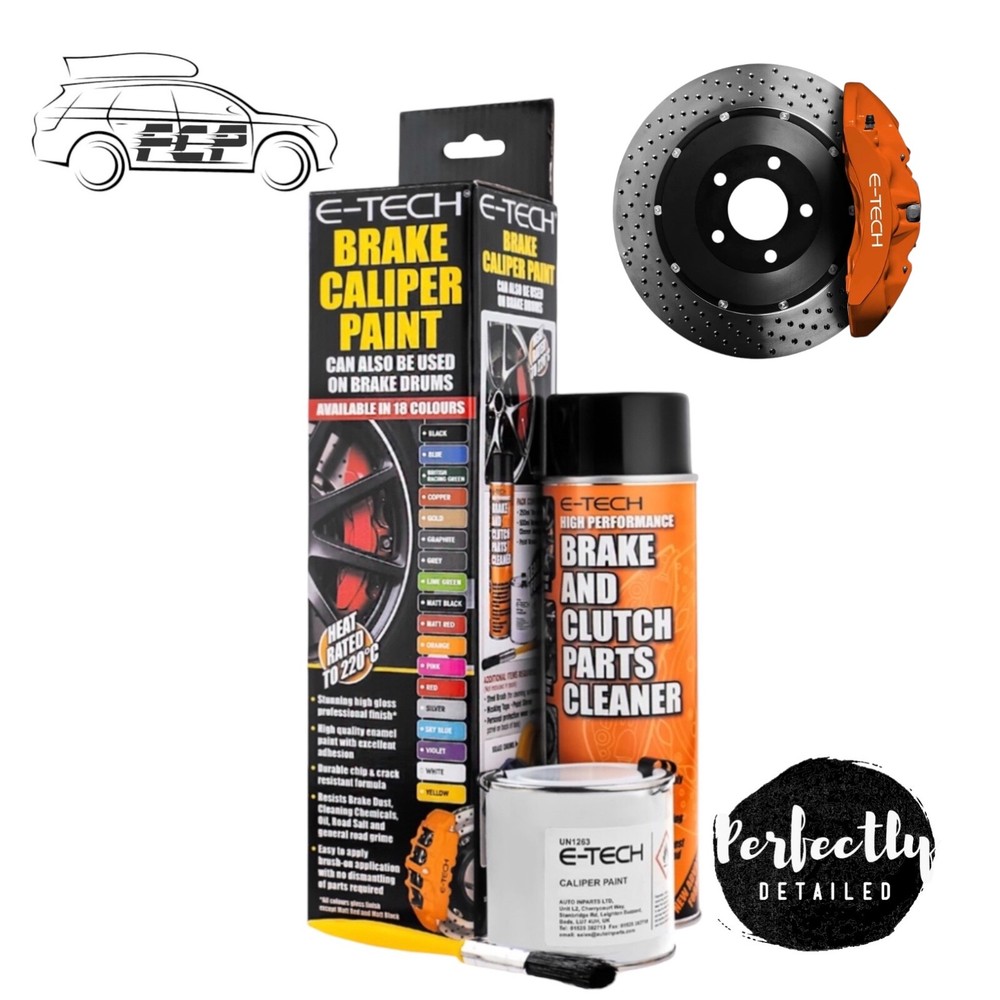 ORANGE Brake Caliper Paint Kit E-TECH Car Bike Engine Bay