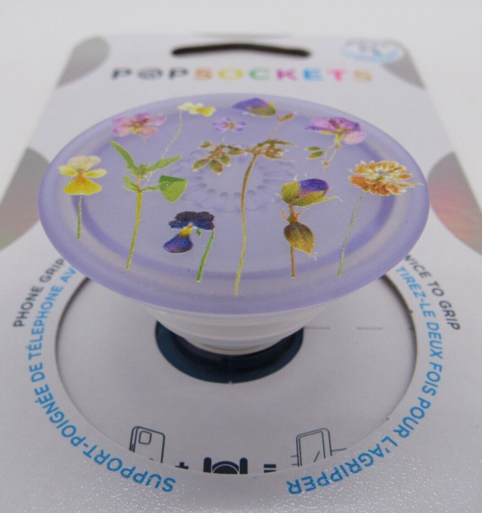 PopSockets Phone Grip Stand Plant Based Purple Fields POPGRIP Popsocket