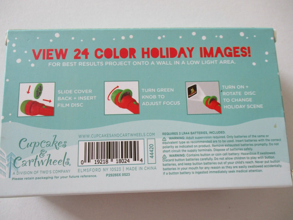 CUPCAKES & CARTWHEELS CHRISTMAS SCENE PROJECTOR