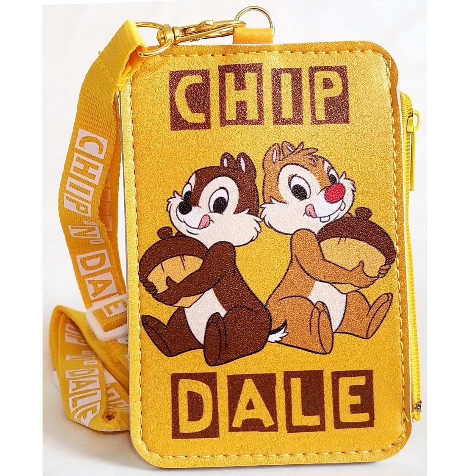 Chip n Dale Coin Badge ID Card Holder Pouch Bag Lanyard Pass Case Wallet Purse