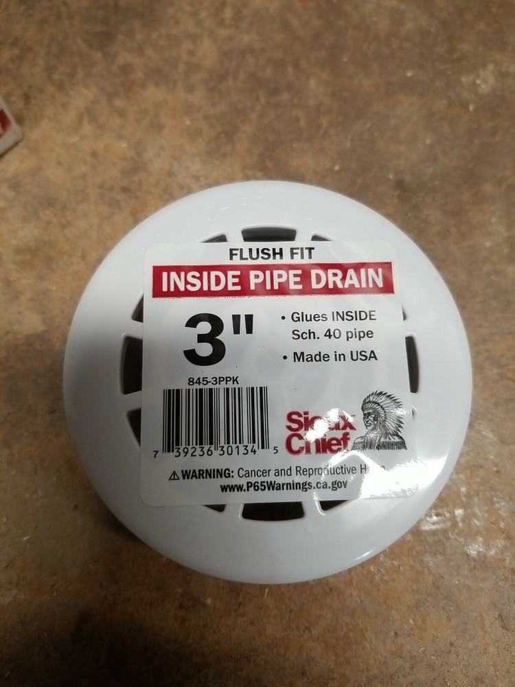 Sioux Chief 3" Inside Pipe Drain 845-3ppk