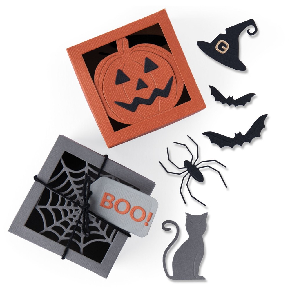 Sizzix Tim Holtz Thinlits Halloween Spooky Silhouette Box Dies NEW