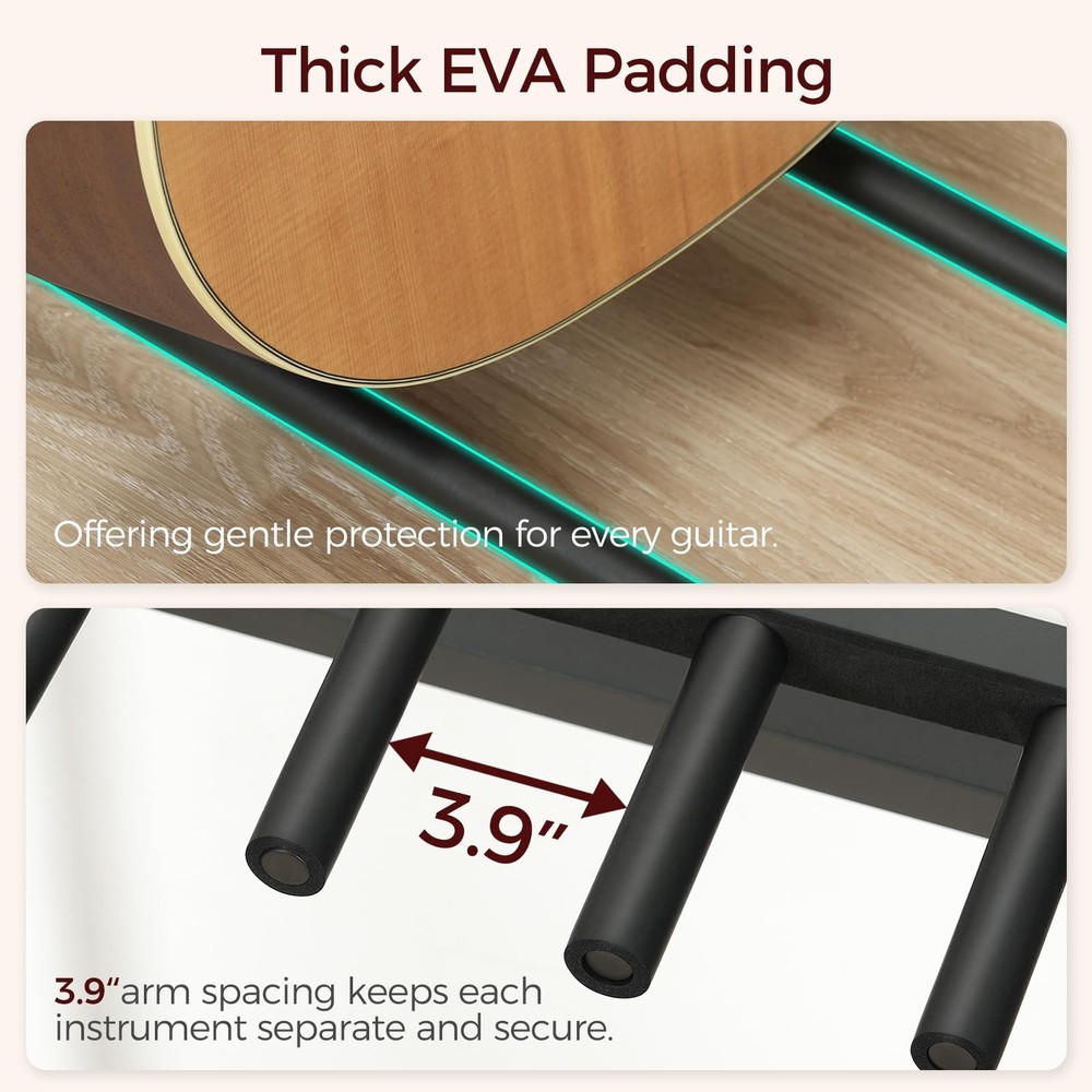 Guitar Stand, Multiple Guitar Rack Holder for Various Instruments, Multi-Inst...