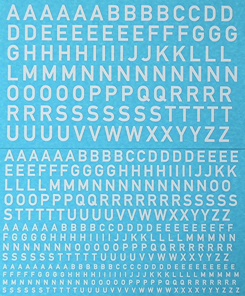Big Letters White 1:3 2 Decal