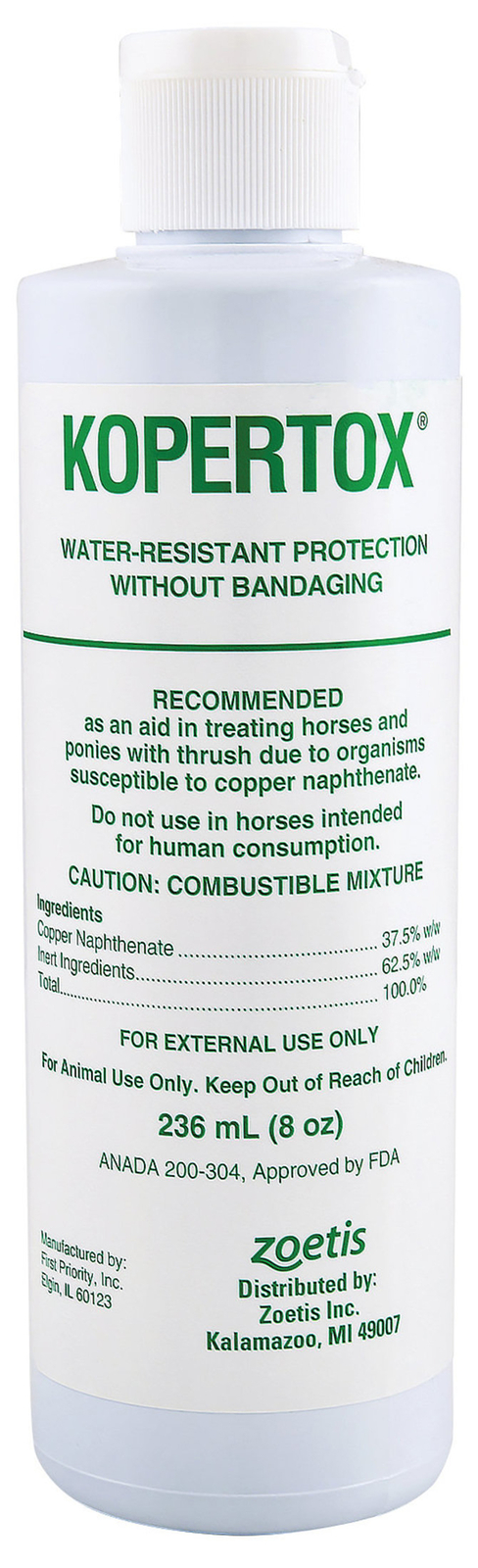 Kopertox Copper Treatment Footrot Trush Water Resistant  Horse and Hoof Care 8oz