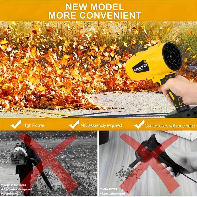 Leaf Blower Cordless Lightweight Electric Handheld Nozzle Yard Cleaning Drying