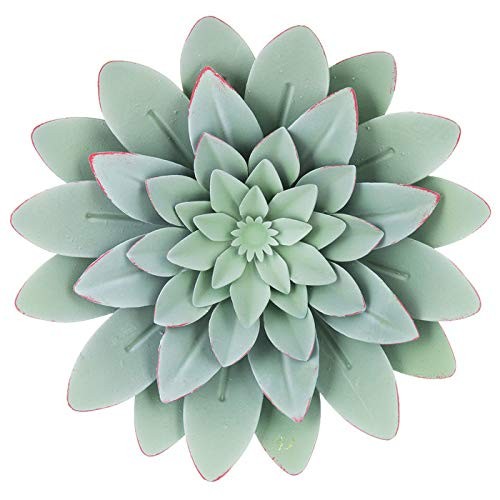 Green Succulent Metal Wall Decor