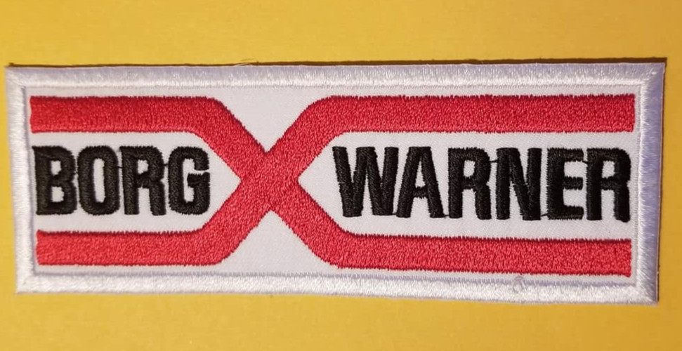 Borg Warner Embroidered Patch * approx 1.75x4.5"