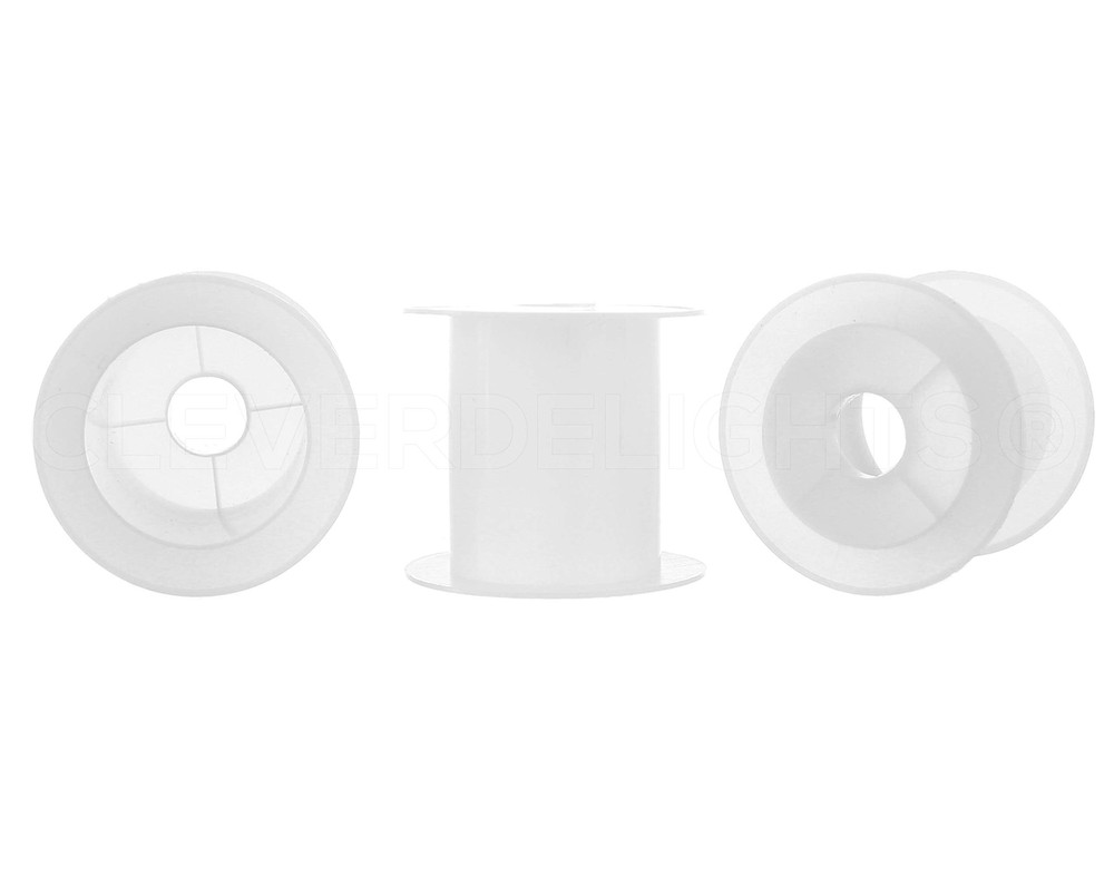 Plastic Spools White 1 5/8" x 1 7/8" 25 Pack Bulk Thread Storage Sewing