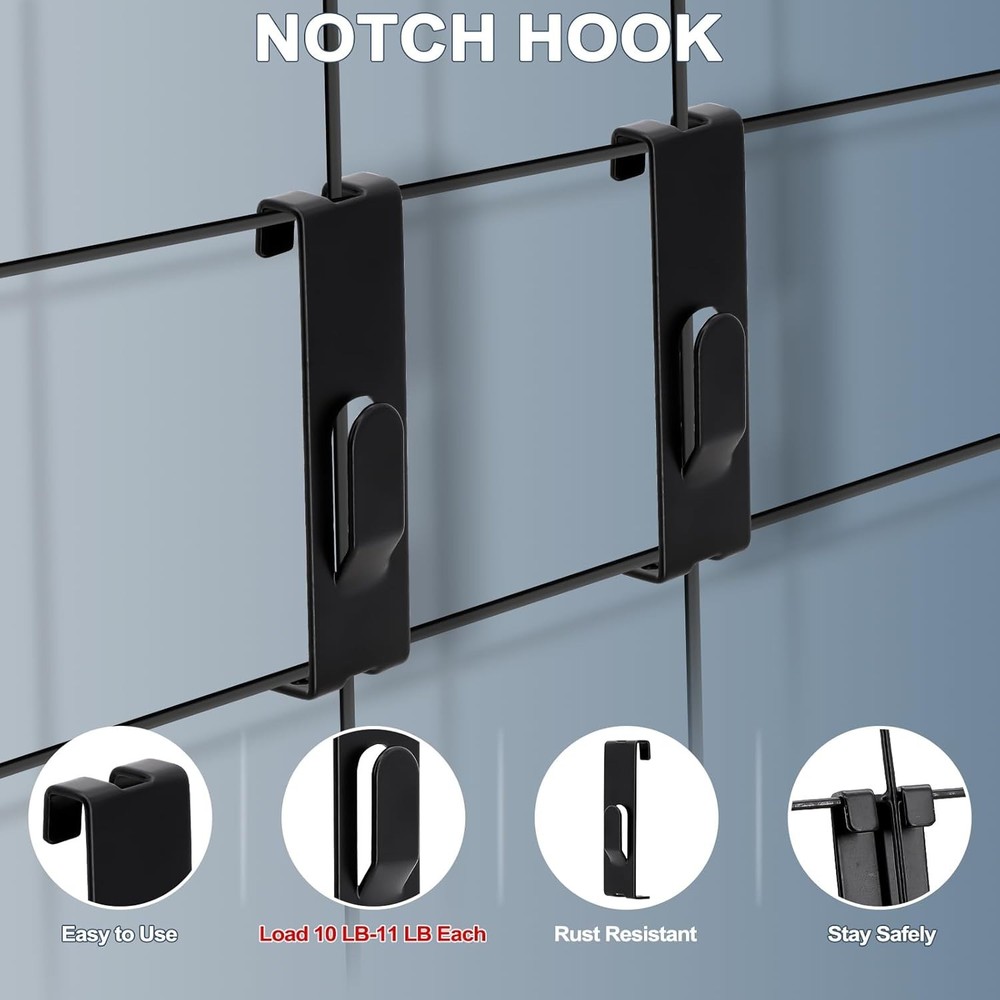 20 Pcs Grid Hooks for Wall, Grid Wall Picture Hooks Gridwall Shelf Accessorie...